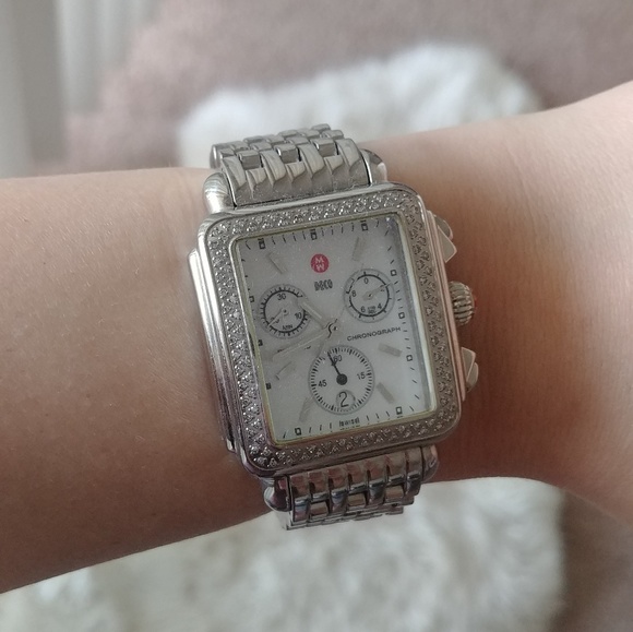 Michele Accessories - Michele diamond deco watch